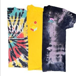 3 pc. Lot young mens size small tshirts varied brands